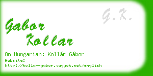 gabor kollar business card