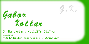 gabor kollar business card